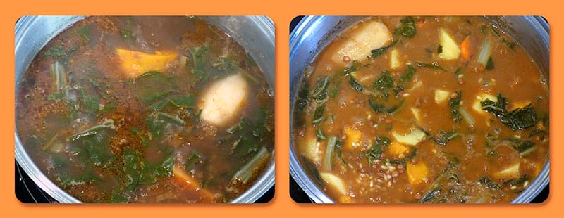 ollica 4 con lentejas y arroz