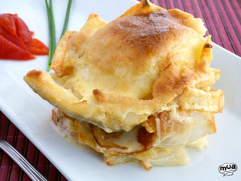 Bacalao gratinado con alioli
