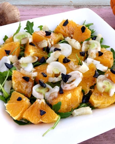 Ensalada de naranja con bacalao