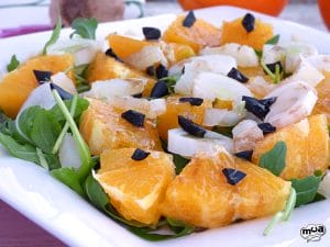 Ensalada de naranja con bacalao