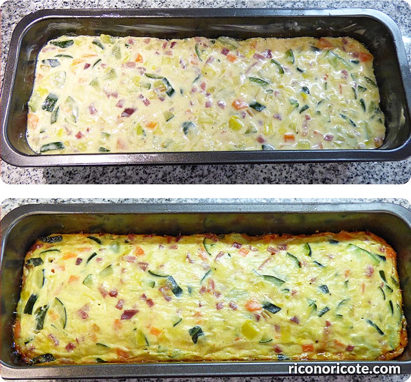 Pastel de puerro y calabacín
