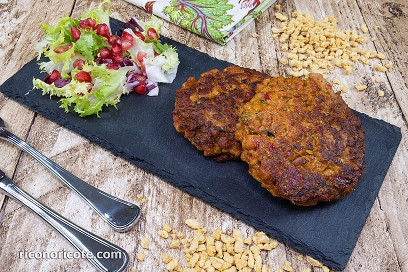 Hamburguesas vegetales con soja texturizada