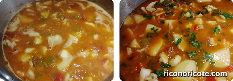 Sepia guisada con patatas